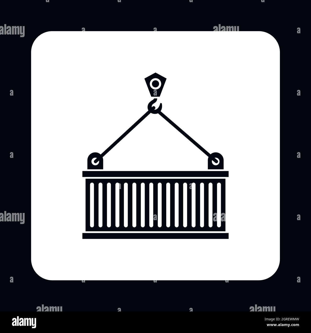Crane with load icon, simple style Stock Vector Image & Art - Alamy
