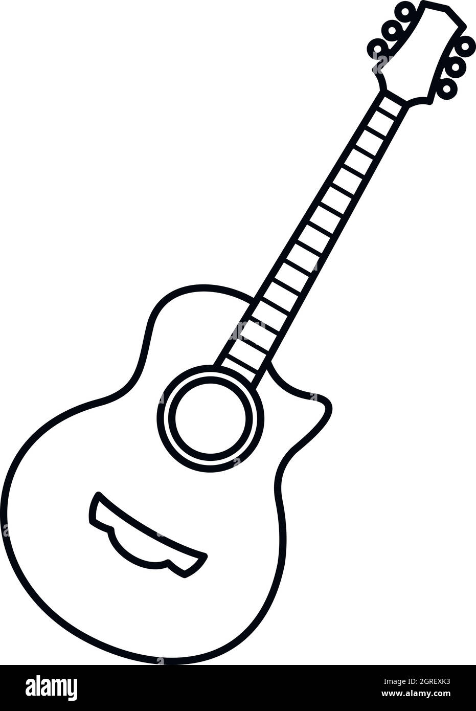 Guitar icon, outline style Stock Vector Image & Art Alamy