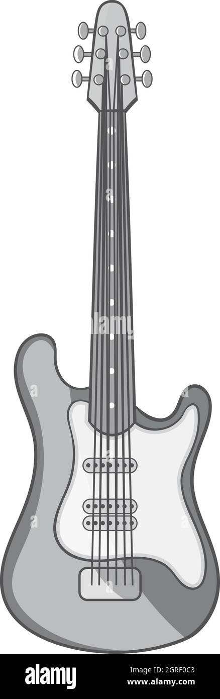 Black electric guitar Stock Vector Images - Alamy