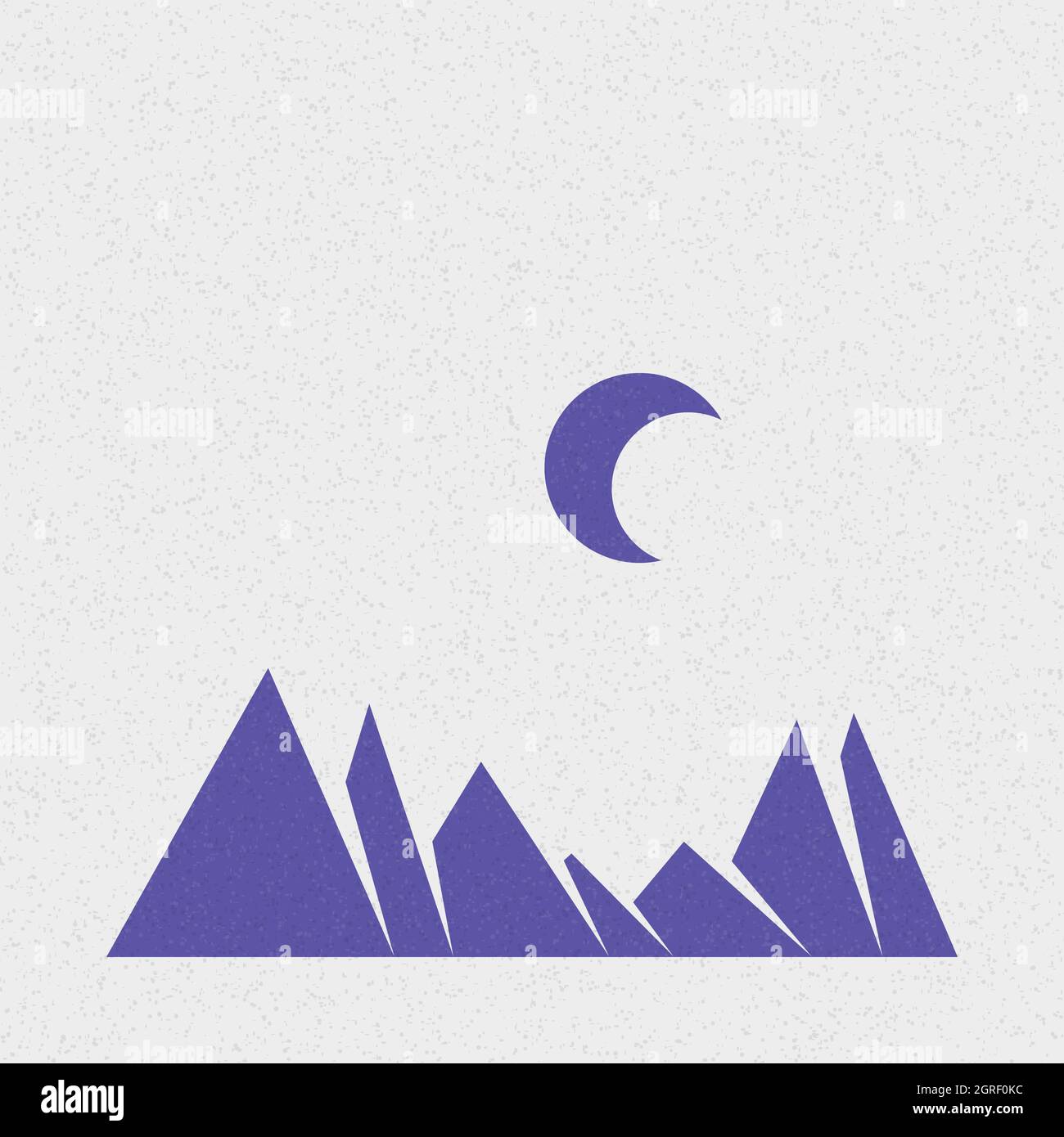 Geometric Mountains silhouette generative art poster illustration Stock ...