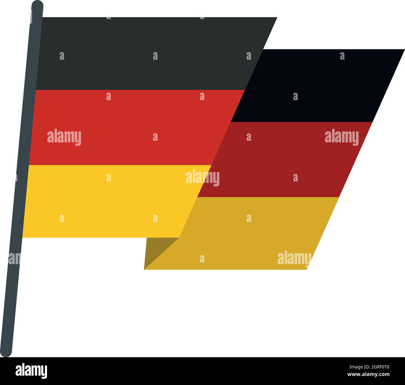 Flag of Germany icon, flat style Stock Vector