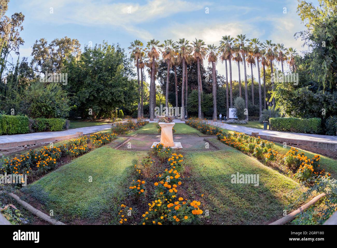 Athens, Greece. Panoramic view of the National Garden as seen from the