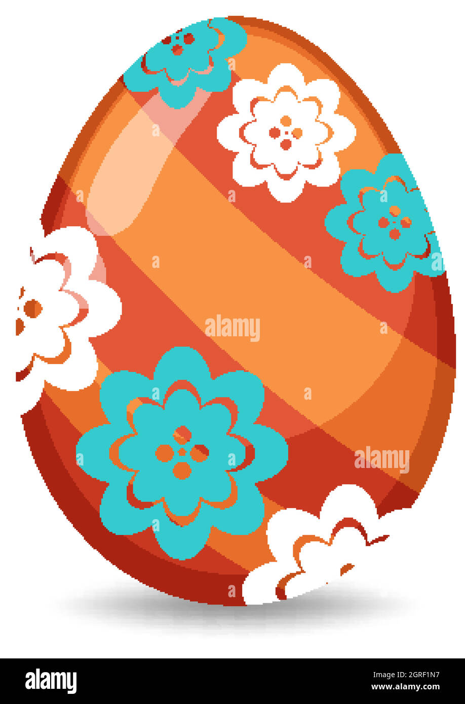 Easter theme with decorated egg in colorful patterns Stock Vector