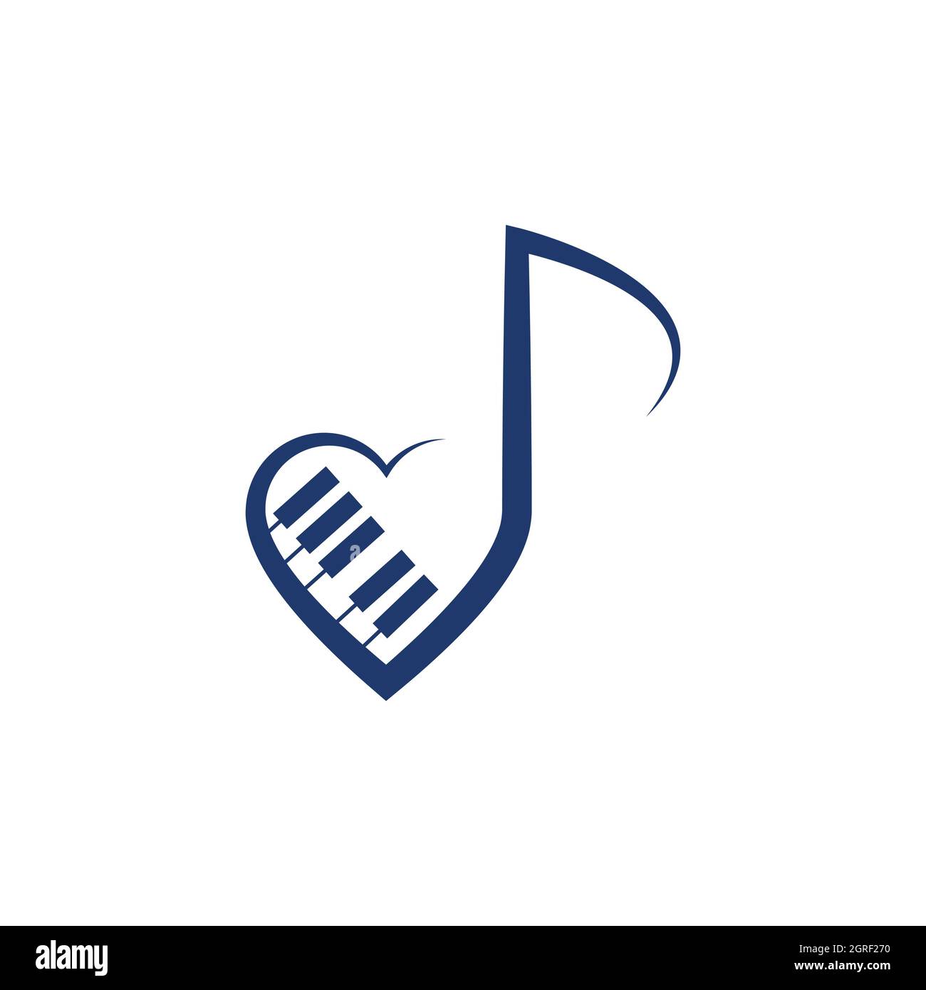Piano Music Icon Vector illustration design template Stock Photo - Alamy