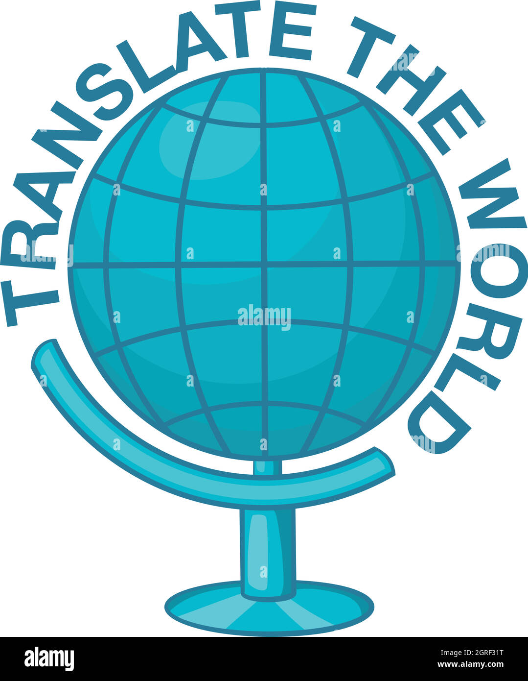 World translation icon, cartoon style Stock Vector