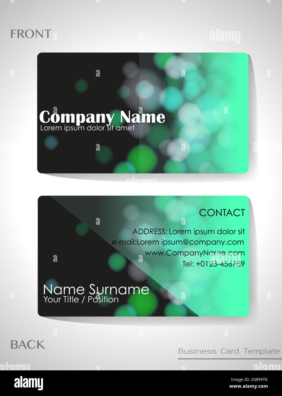 A gradient colored business card Stock Vector Image & Art Alamy