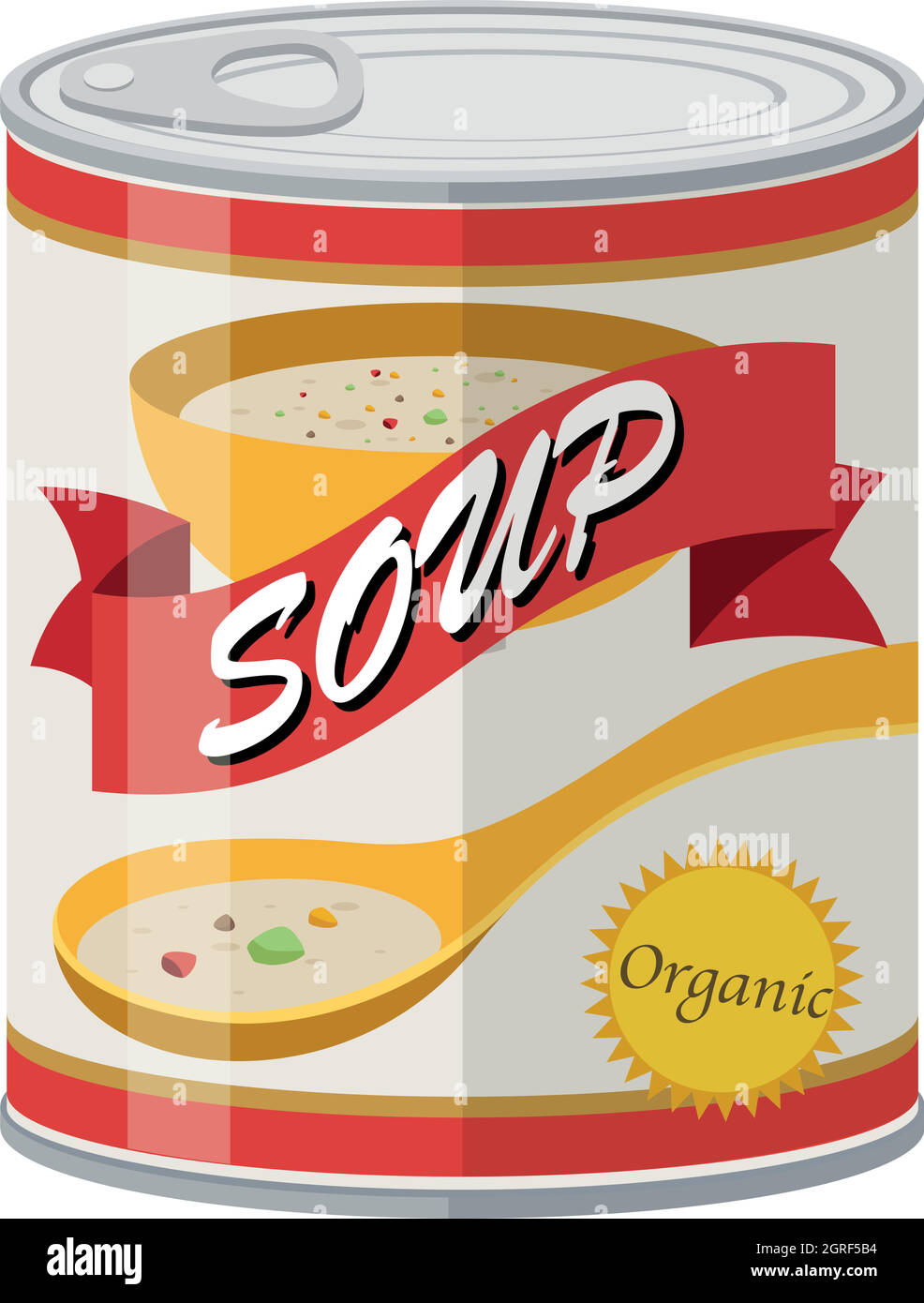 Organic soup in aluminum can Stock Vector Image & Art - Alamy