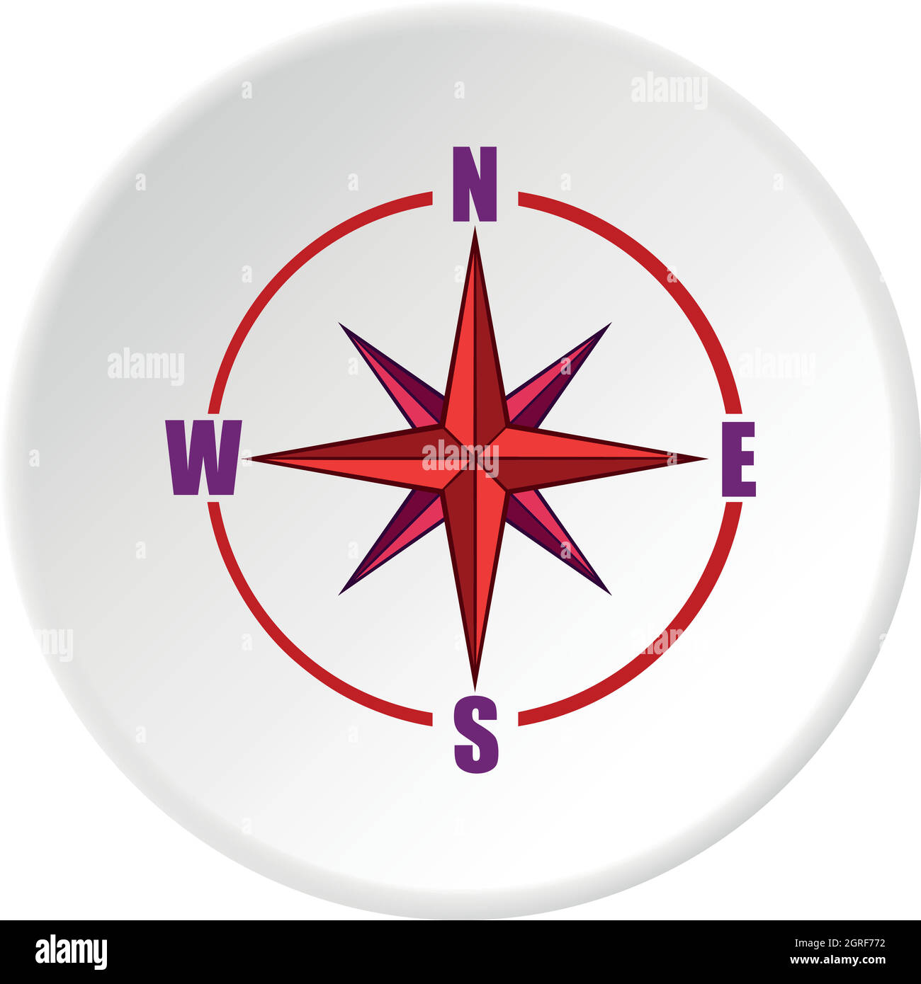 Sign of compass icon, cartoon style Stock Vector Image & Art - Alamy
