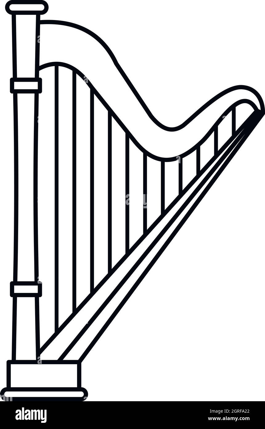 Harp icon, outline style Stock Vector Image & Art - Alamy