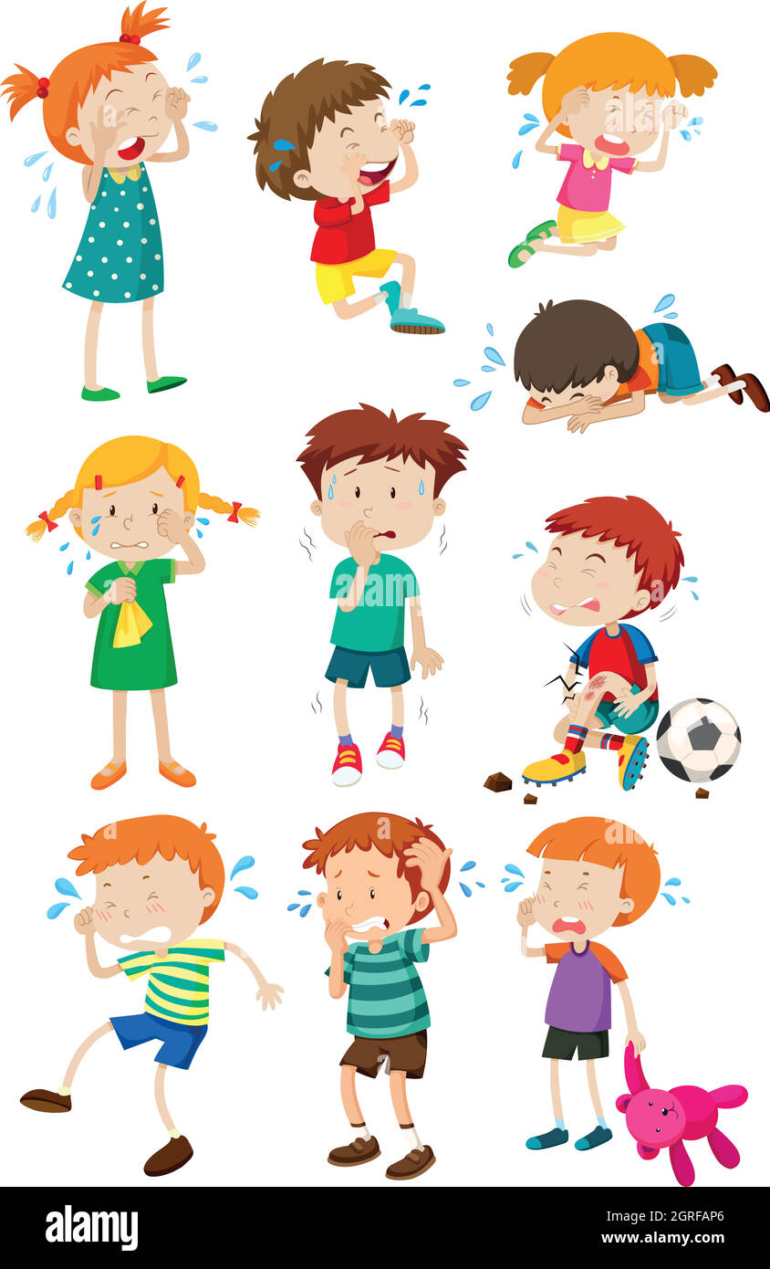 Boys and girls crying Stock Vector Image & Art - Alamy