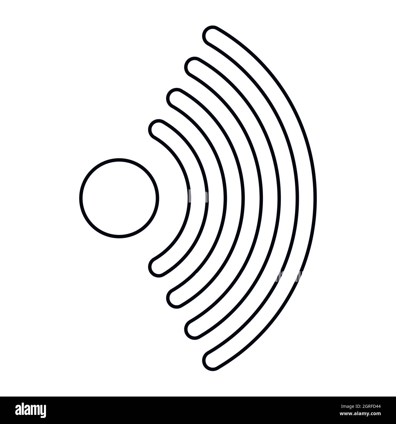 Wireless network symbol icon, outline style Stock Vector