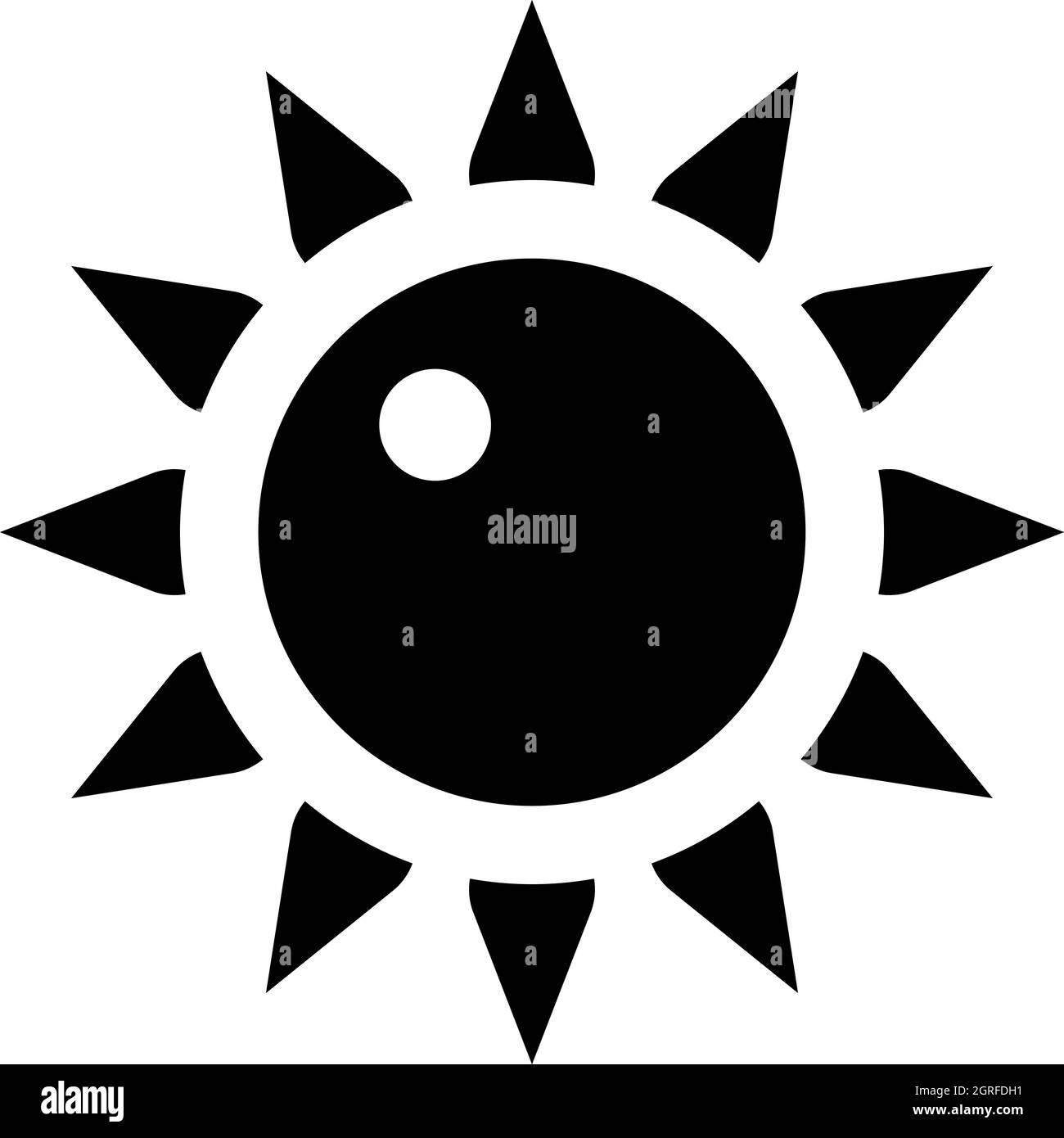 Sun icon, simple style Stock Vector