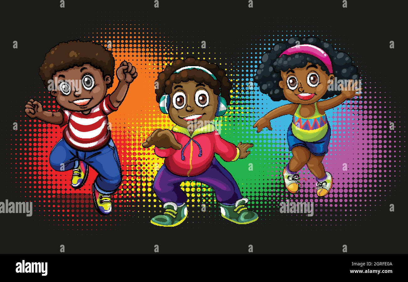 African american children dancing Stock Vector Image & Art - Alamy