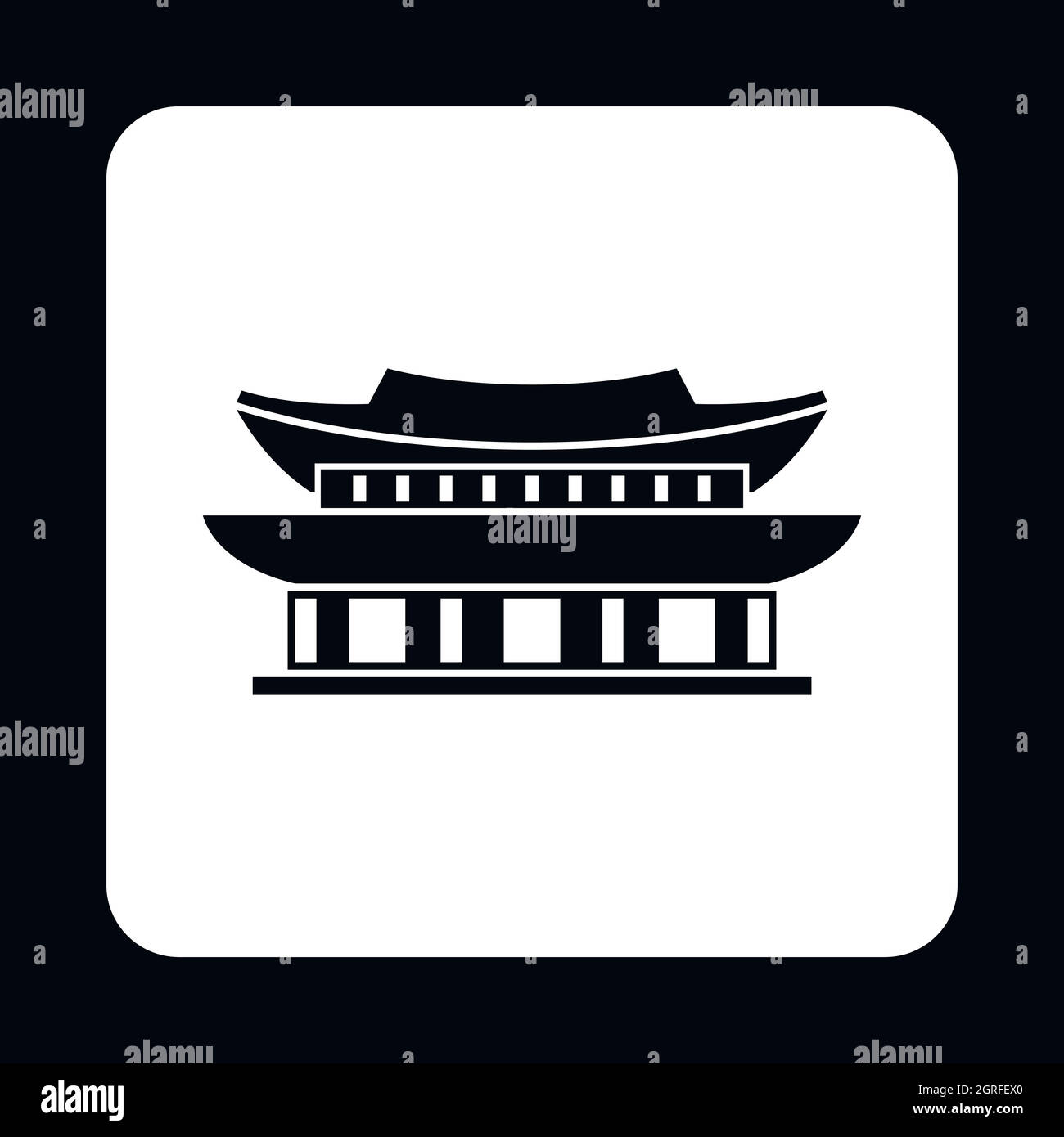 Pagoda In South Korea Icon Simple Style Stock Vector Image Art Alamy