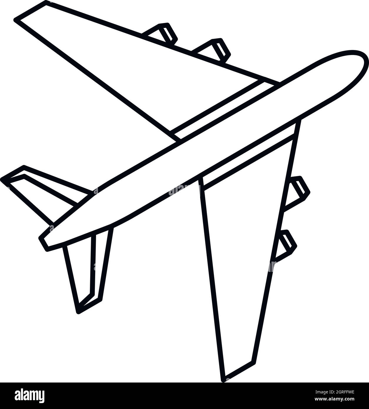Airplane outline Cut Out Stock Images & Pictures - Alamy