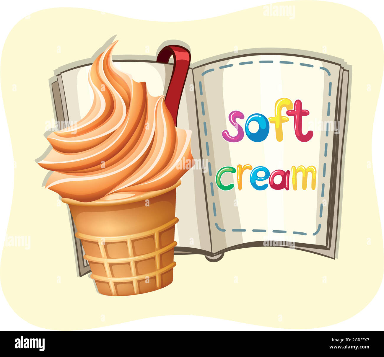 Soft ice cream and a book Stock Vector Image & Art Alamy