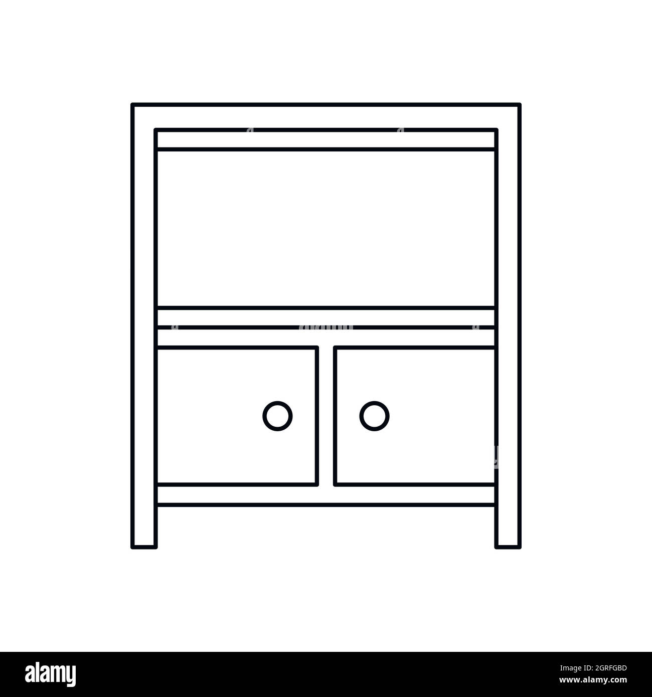 Cabinet storage icon, outline style Stock Vector
