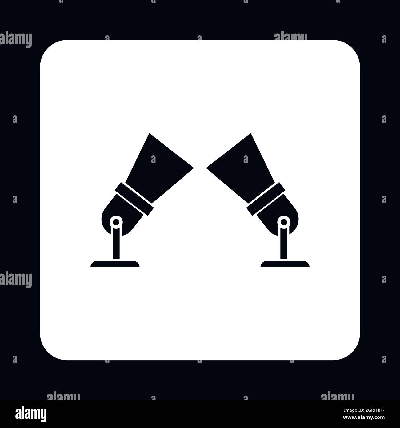 Two spotlights icon, simple style Stock Vector