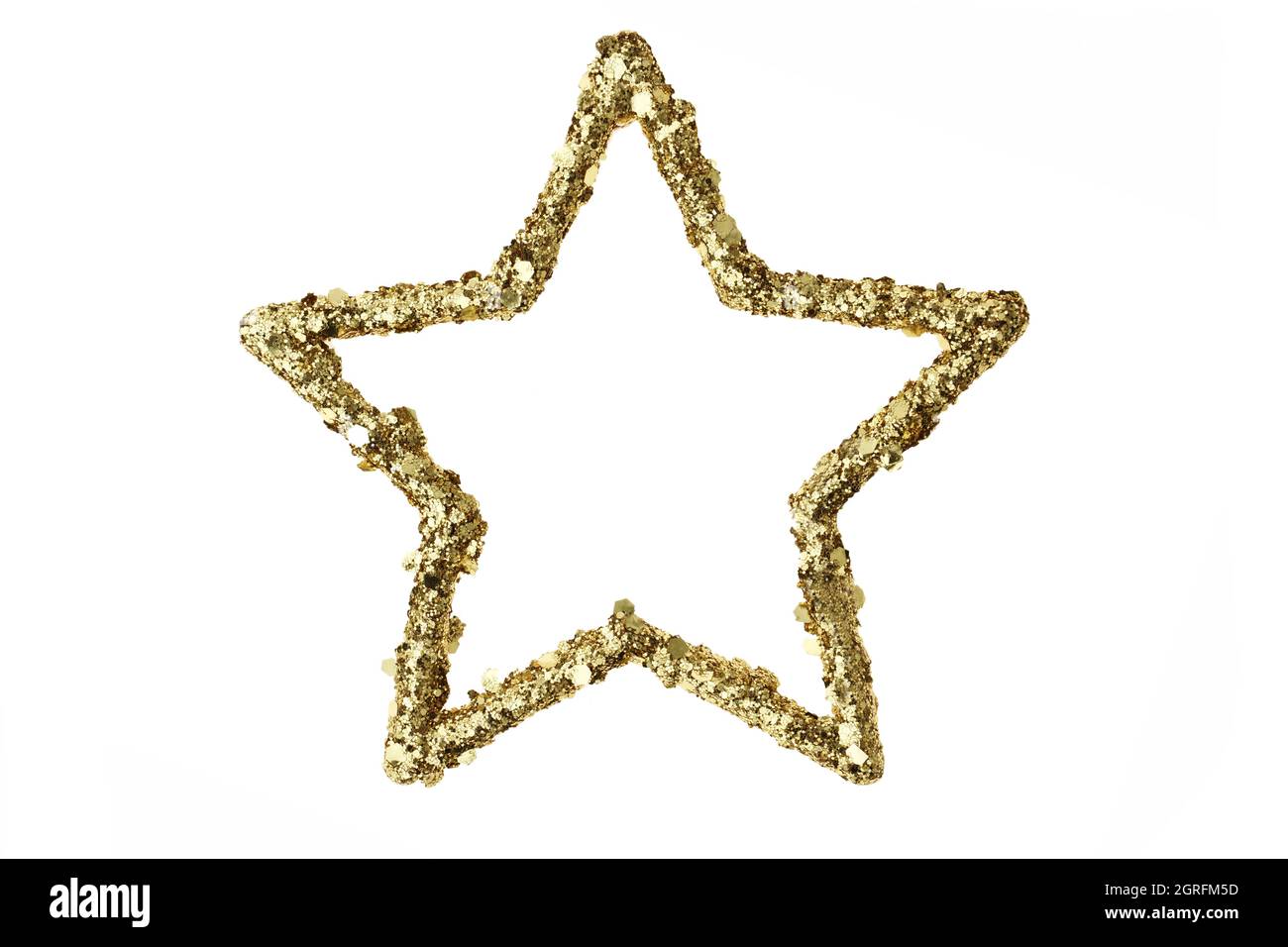 Close-up Of Star Shaped Decoration Over White Background Stock Photo