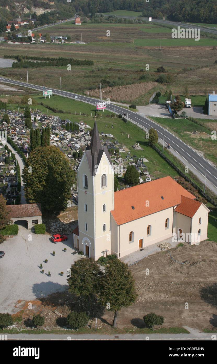 Church of the Saint Martin in Breznicki Hum, Croatia Stock Photo