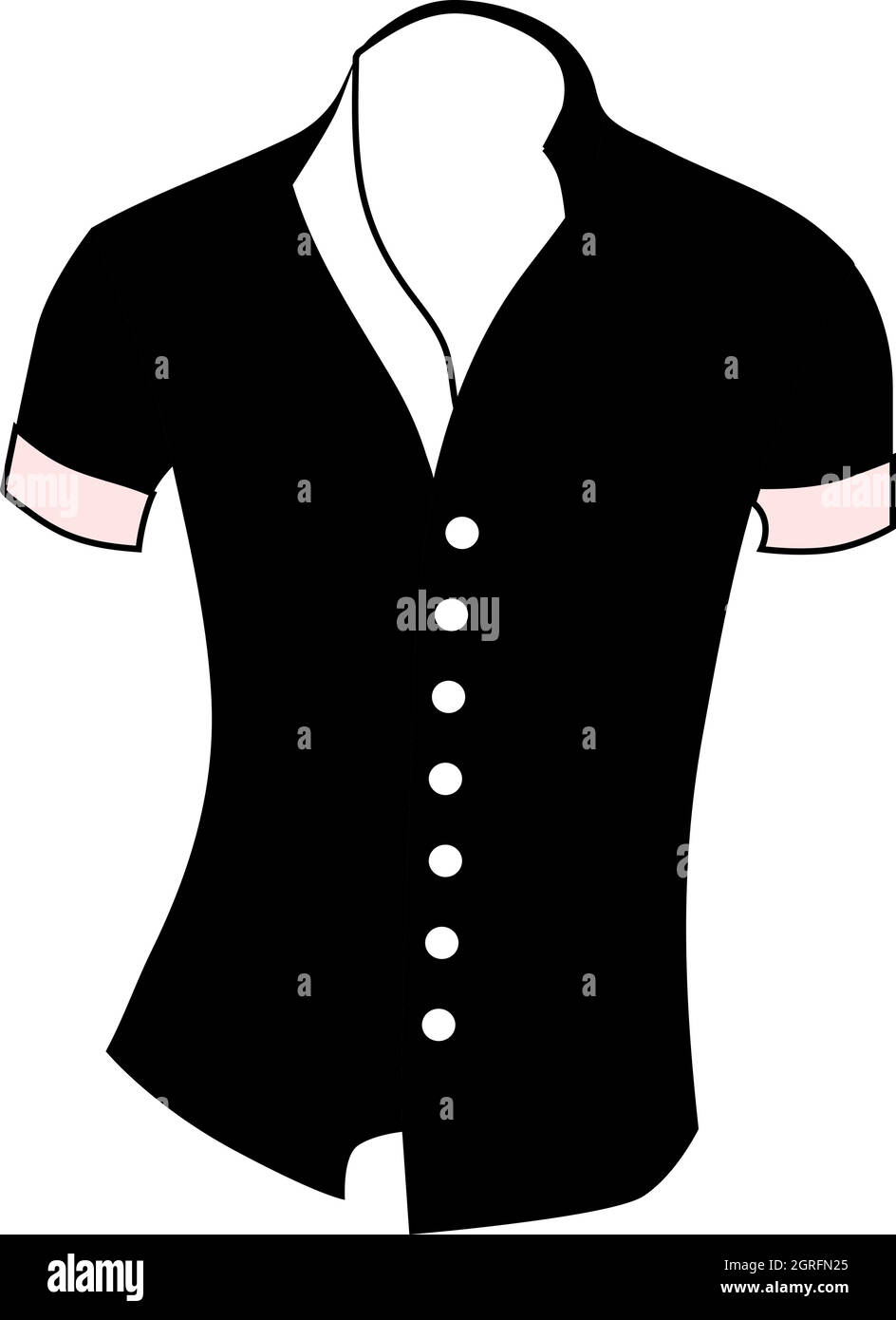 Men shirt short sleeve icon, simple style Stock Vector