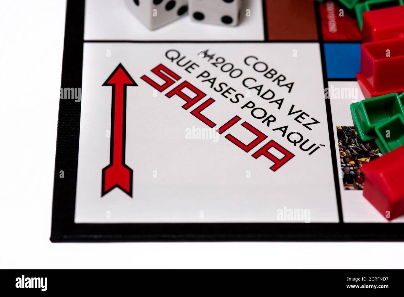 Spanish Language Monopoly Board game Stock Photo Alamy