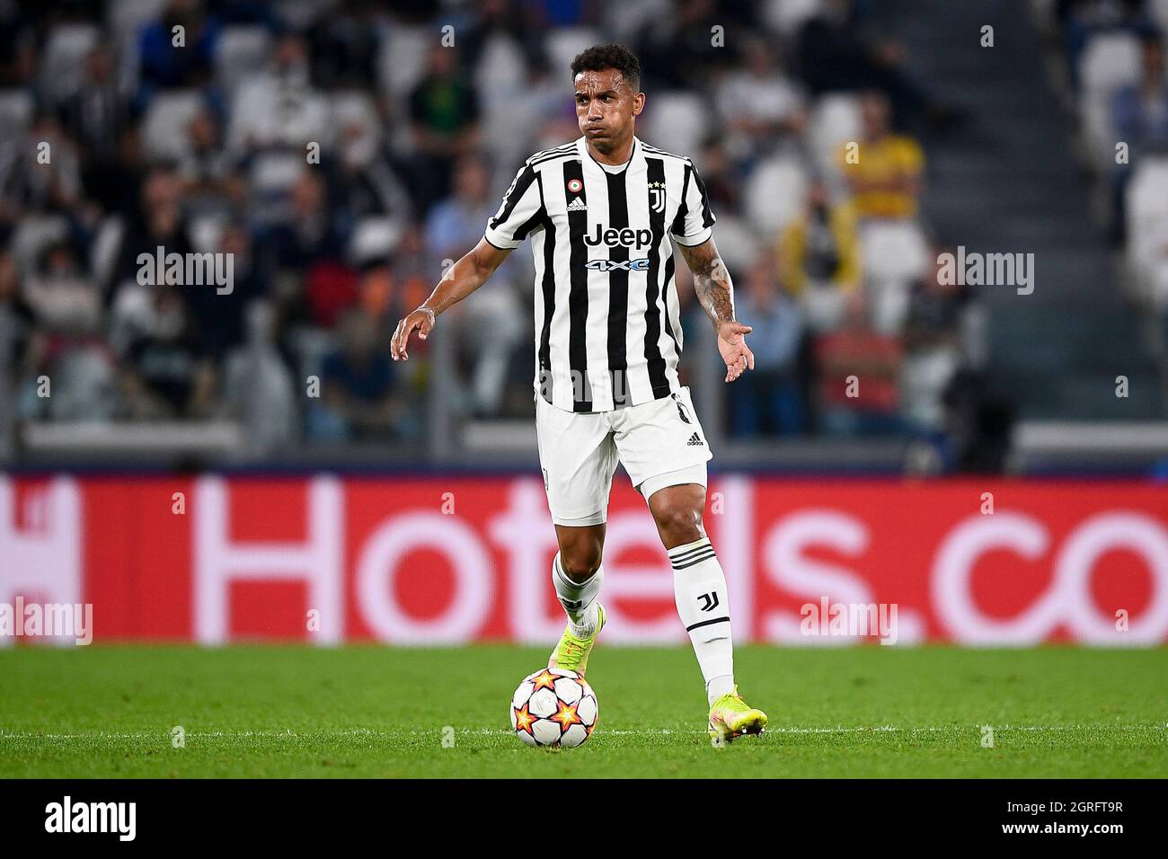 Turin, Italy. 29 September 2021. Danilo Luiz da Silva of Juventus FC during  the UEFA Champions