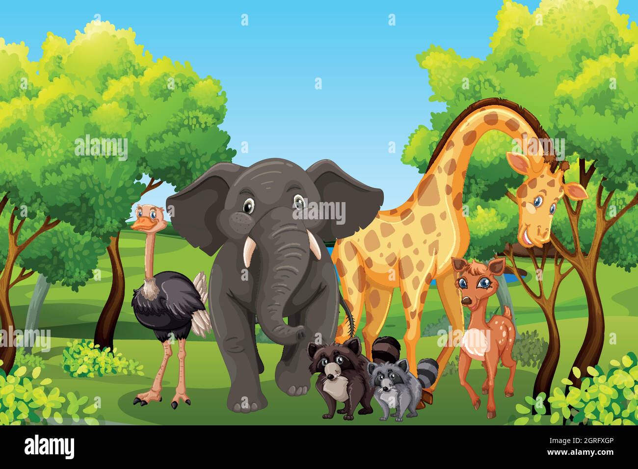 WIld animal in nature Stock Vector Image & Art - Alamy