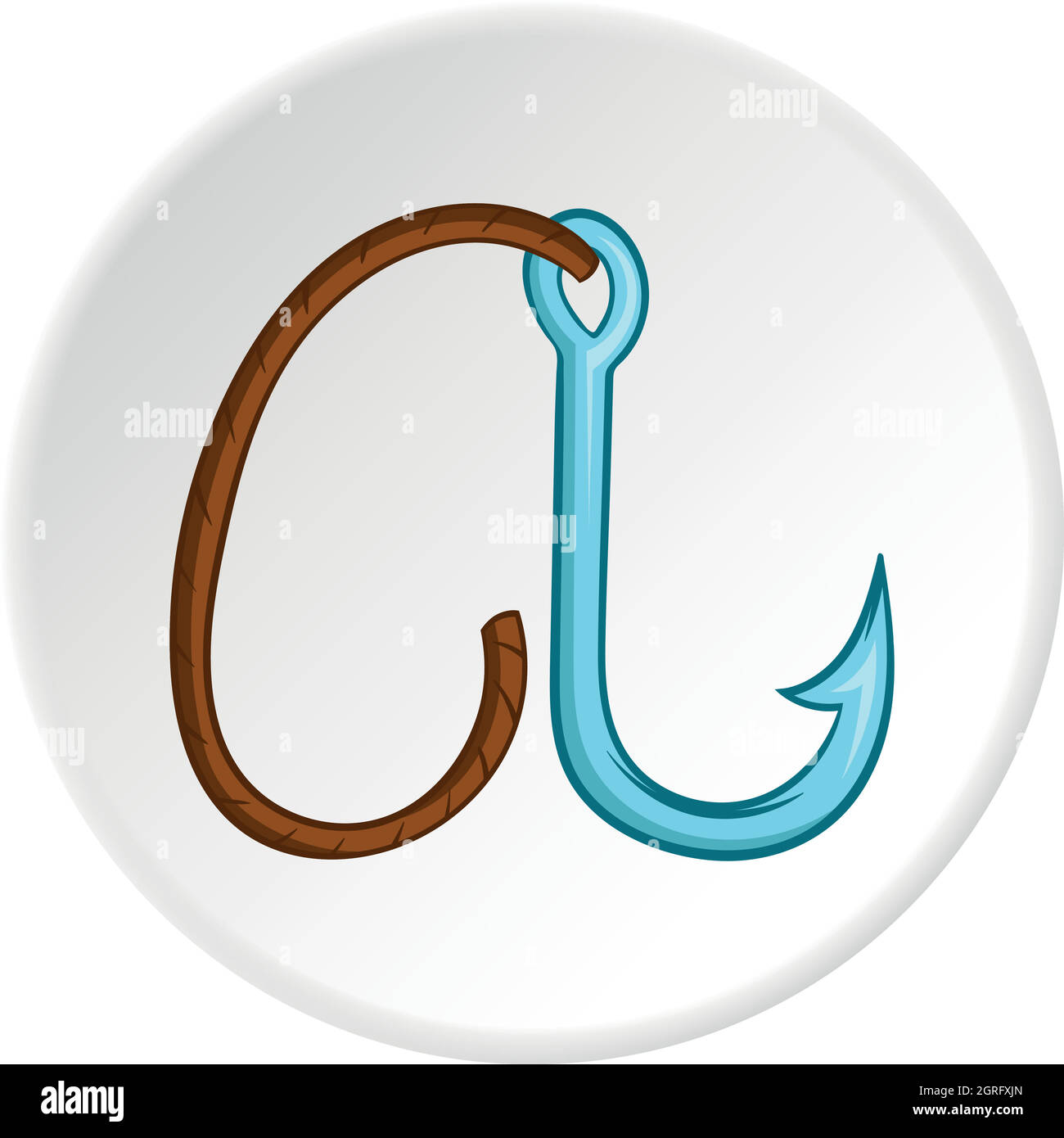 Hook on rope icon, cartoon style Stock Vector Image & Art - Alamy