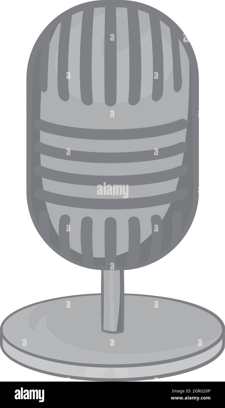 Microphone icon, black monochrome style Stock Vector Image & Art - Alamy