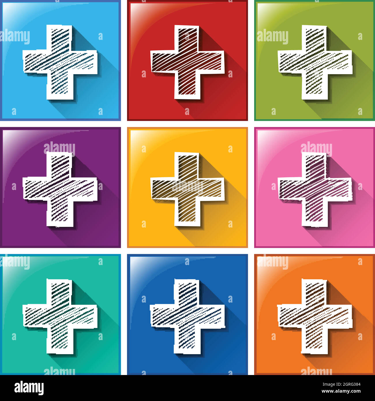 Addition sign icons Stock Vector Image & Art - Alamy