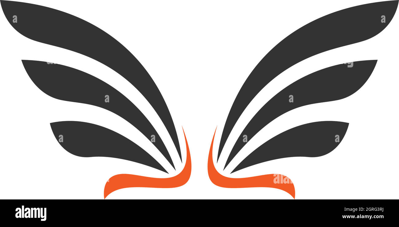 Wing logo icon symbol design template  vector Stock Vector