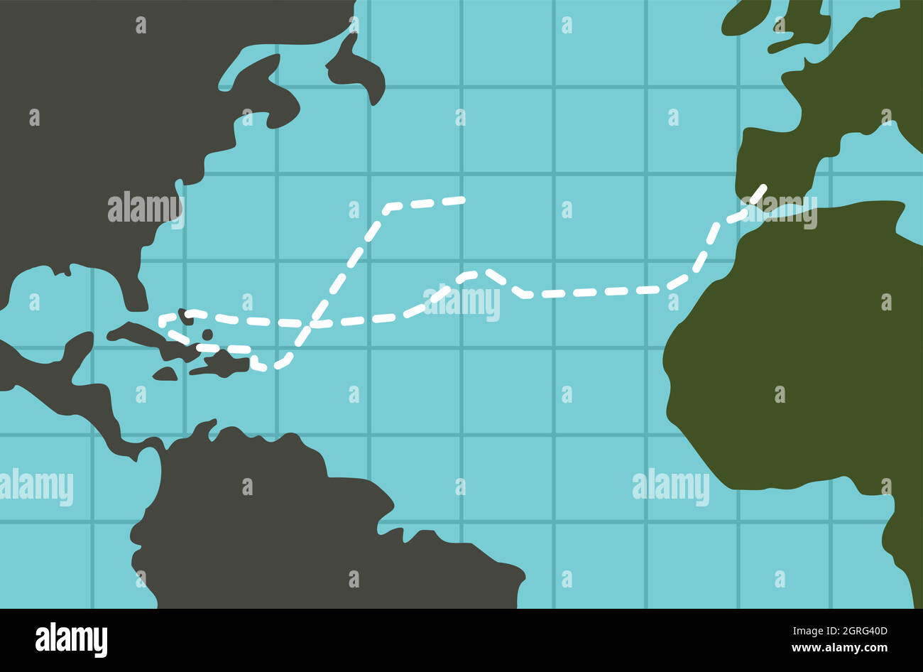 columbus 4th voyage map
