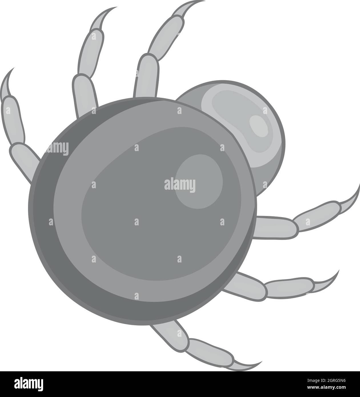 Mite parasite icon, black monochrome style Stock Vector