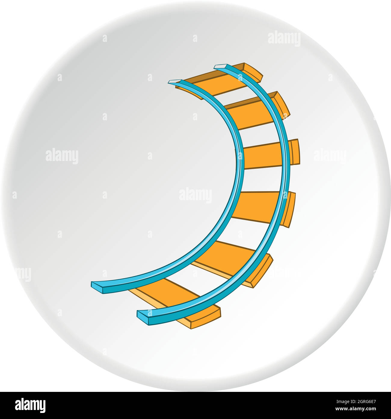 Railroad icon, cartoon style Stock Vector Image & Art - Alamy