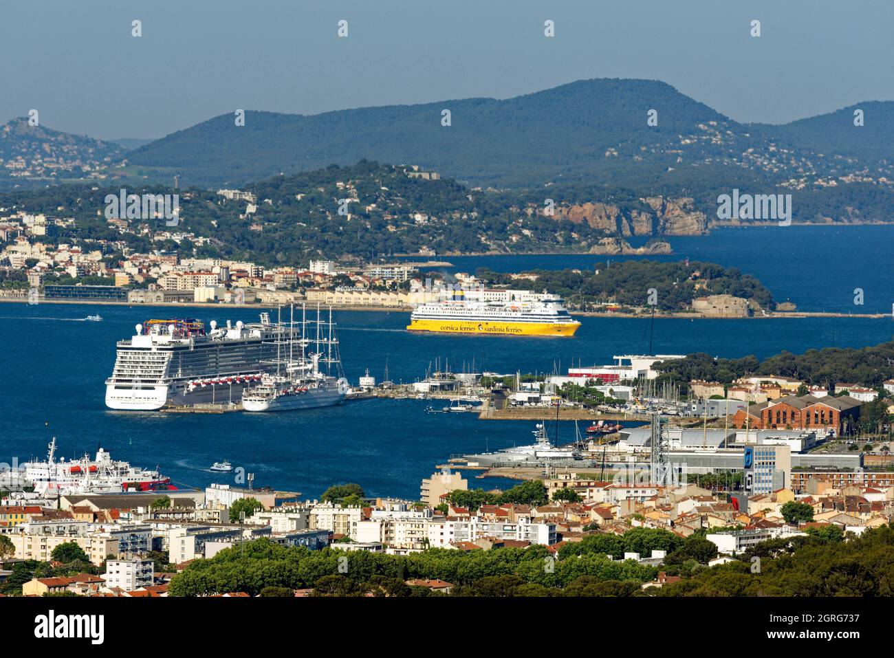 France, Var, Toulon, Toulon bay, the port Stock Photo