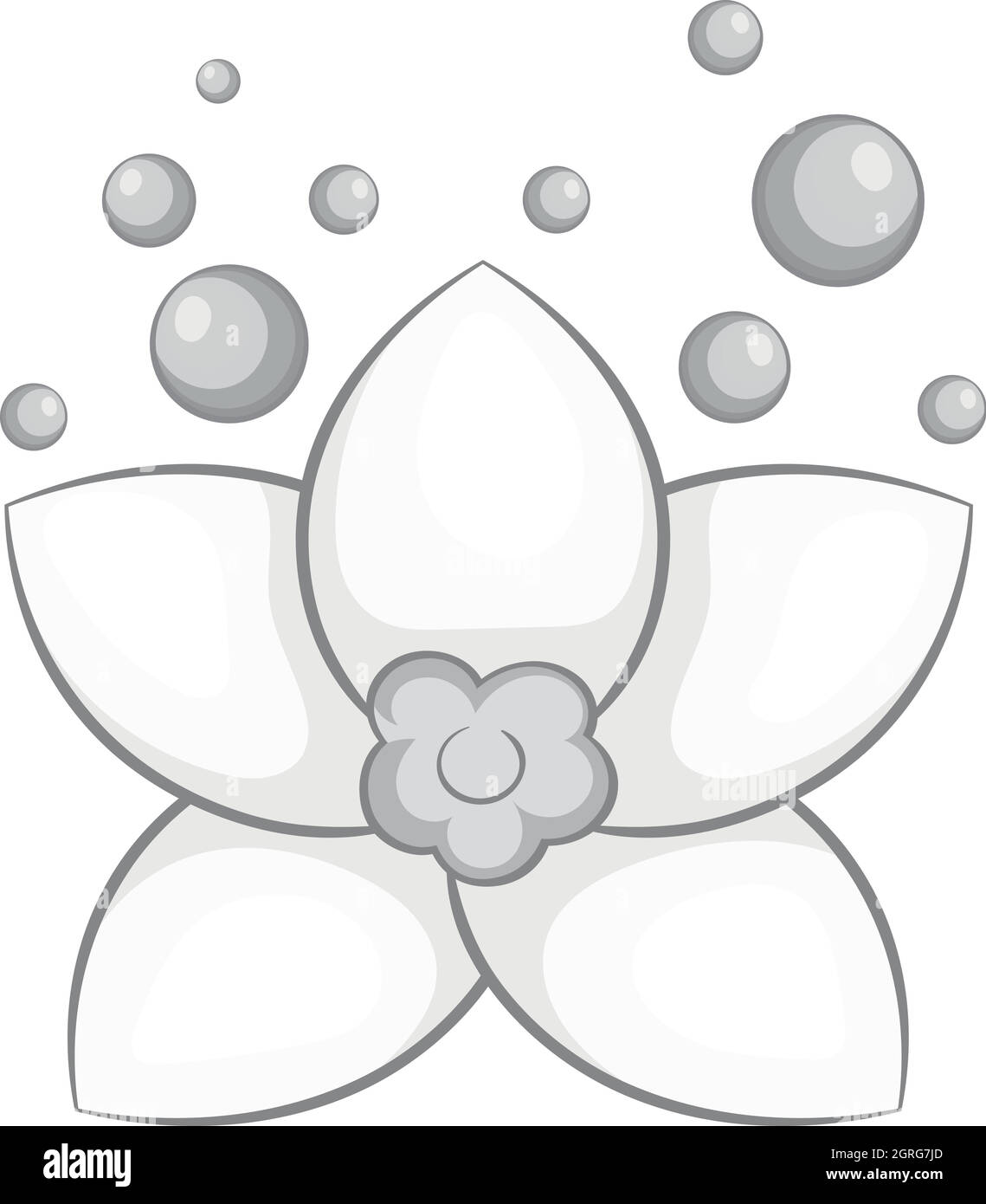 Flower icon, black monochrome style Stock Vector Image & Art - Alamy