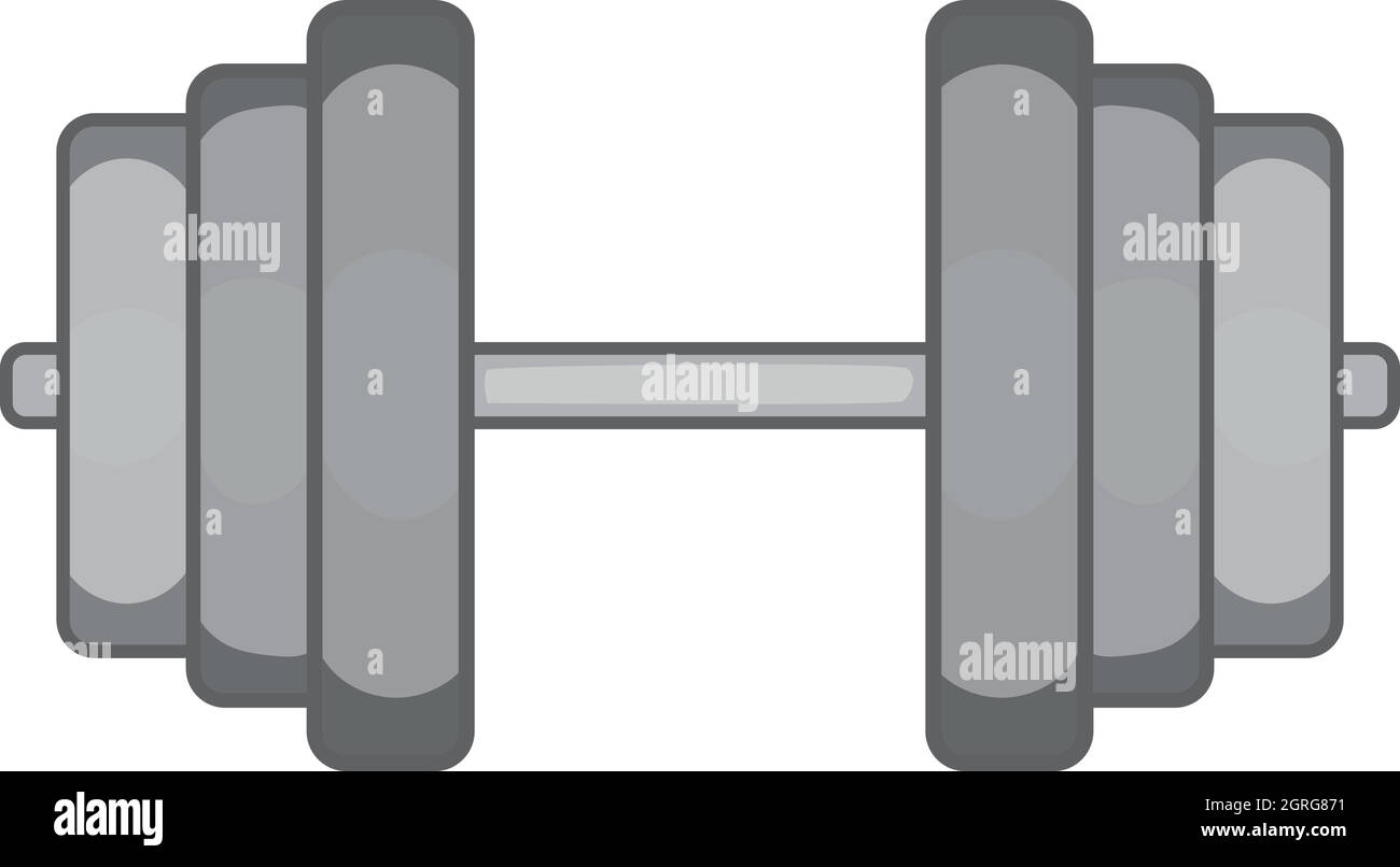 Barbell icon, black monochrome style Stock Vector Image & Art Alamy