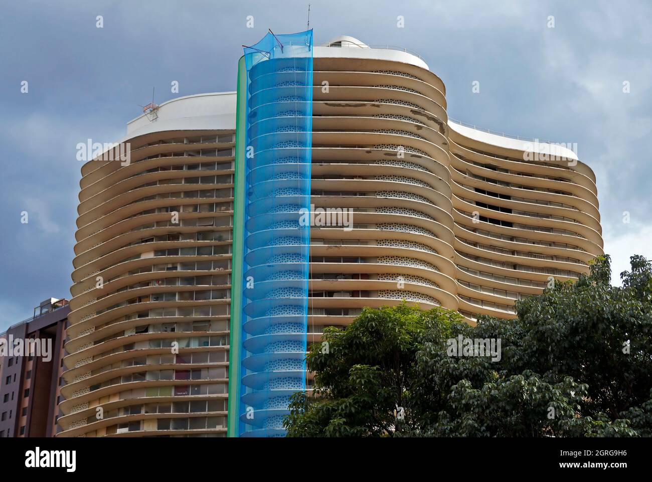 BELO HORIZONTE, MINAS GERAIS, BRAZIL - JANUARY 16, 2018: Niemeyer Building, architectural landmark located in Liberty Square (Praça da Liberdade) Stock Photo