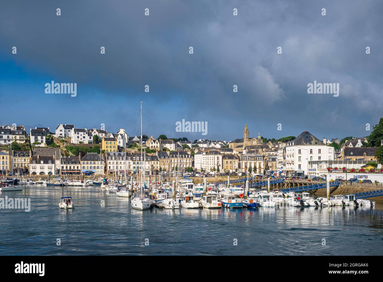 France, Finistere, Audierne, the harbour Stock Photo - Alamy