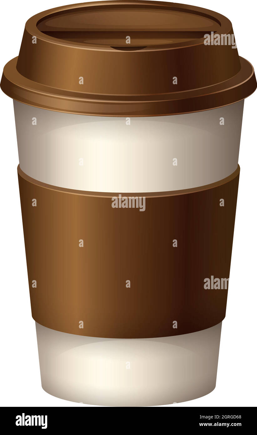 Coffee cup with brown lid Stock Vector Image & Art Alamy