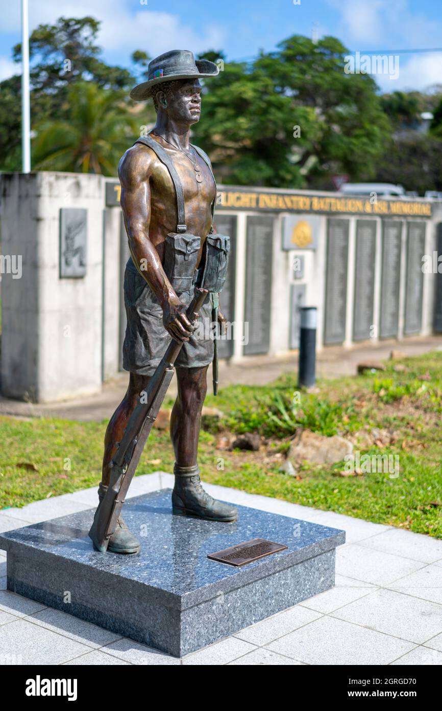 Thursday Island Light Infantry and RSL Memorial, Thursday Island, Torres Straits, Far North Queensland, Australia Stock Photo