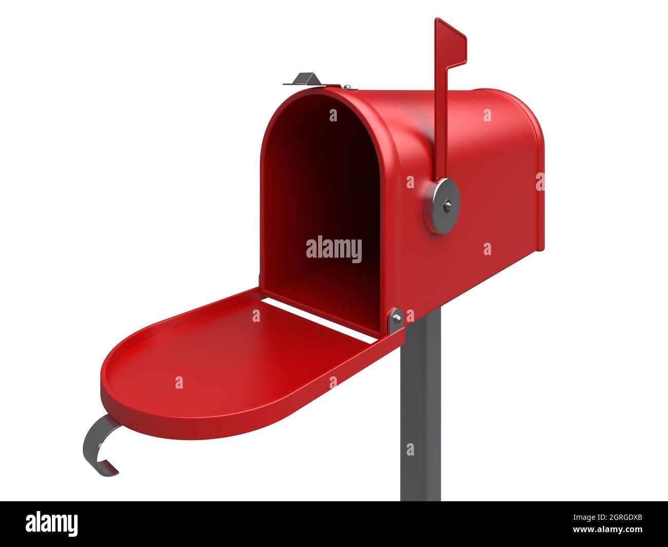 Open mailbox. Isolated. 3d image Stock Photo