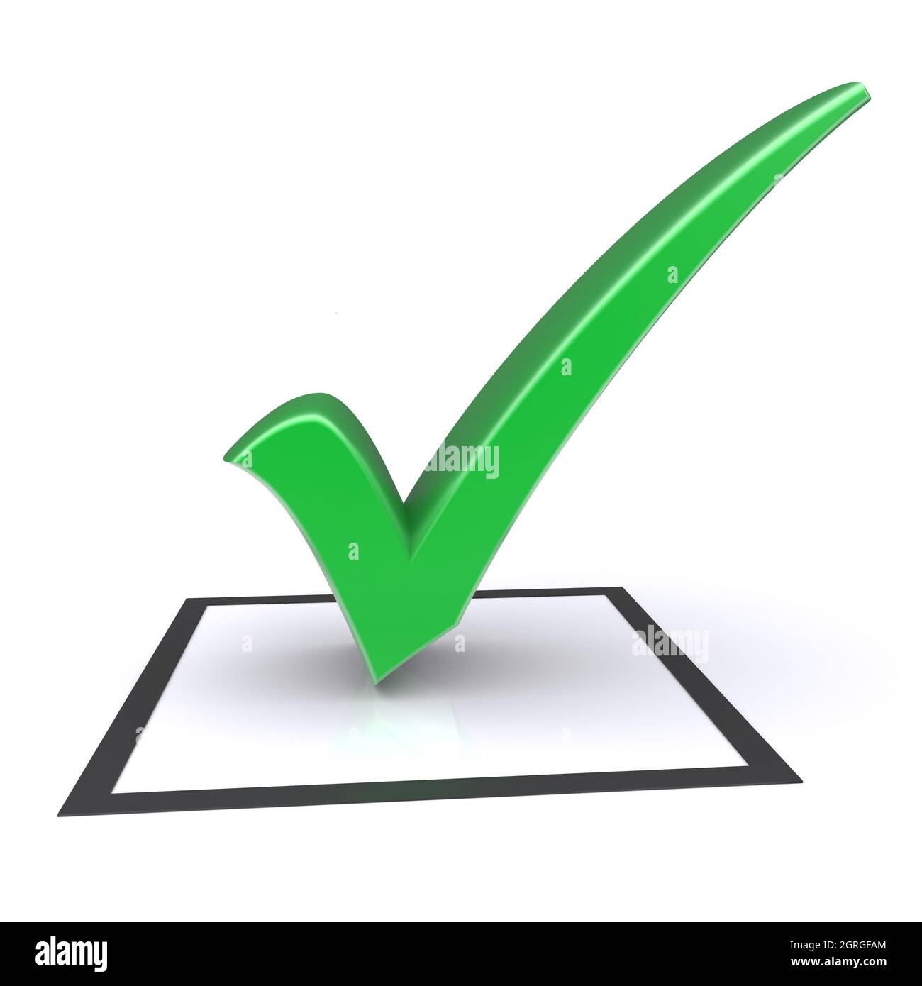 Isolated check box with check mark. 3d image Stock Photo Alamy