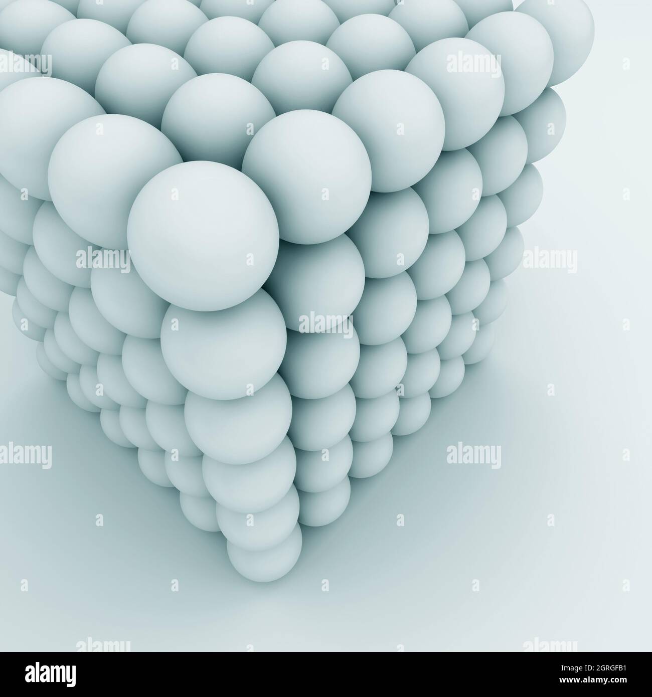 Cube built from the balls. 3d rendered image Stock Photo
