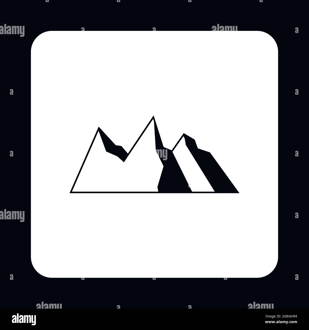 Mountains icon, simple style Stock Vector Image & Art - Alamy