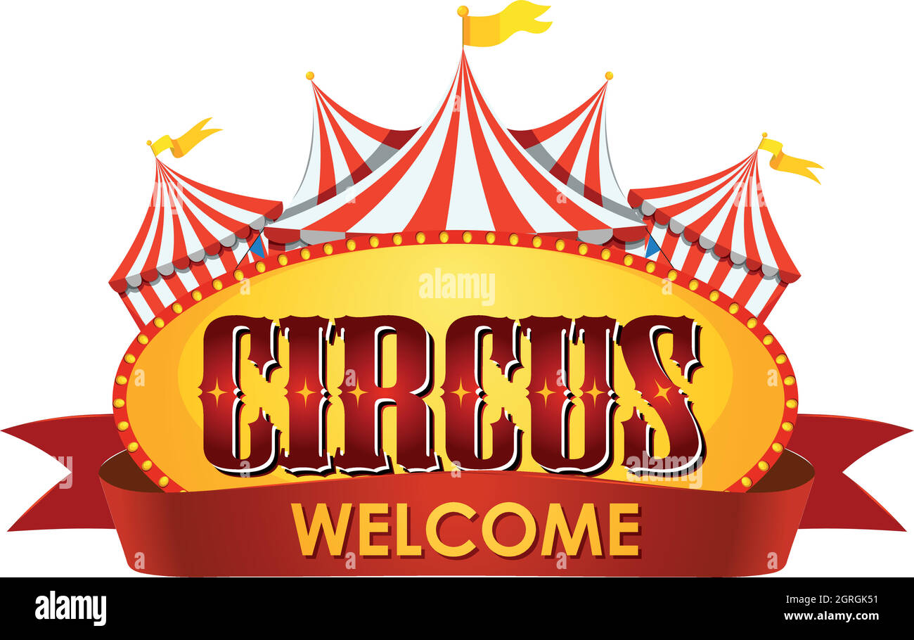 Circus, fun fair, amusement park theme template Stock Vector Image ...