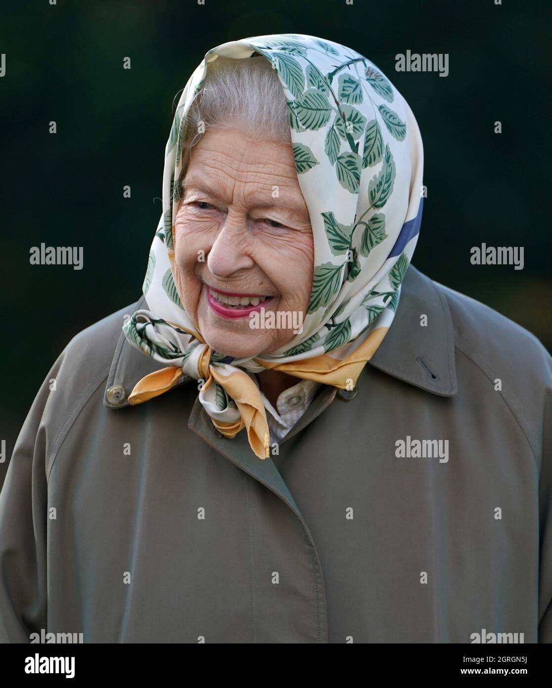 Queen Elizabeth II at Balmoral Cricket Pavilion to mark the start of