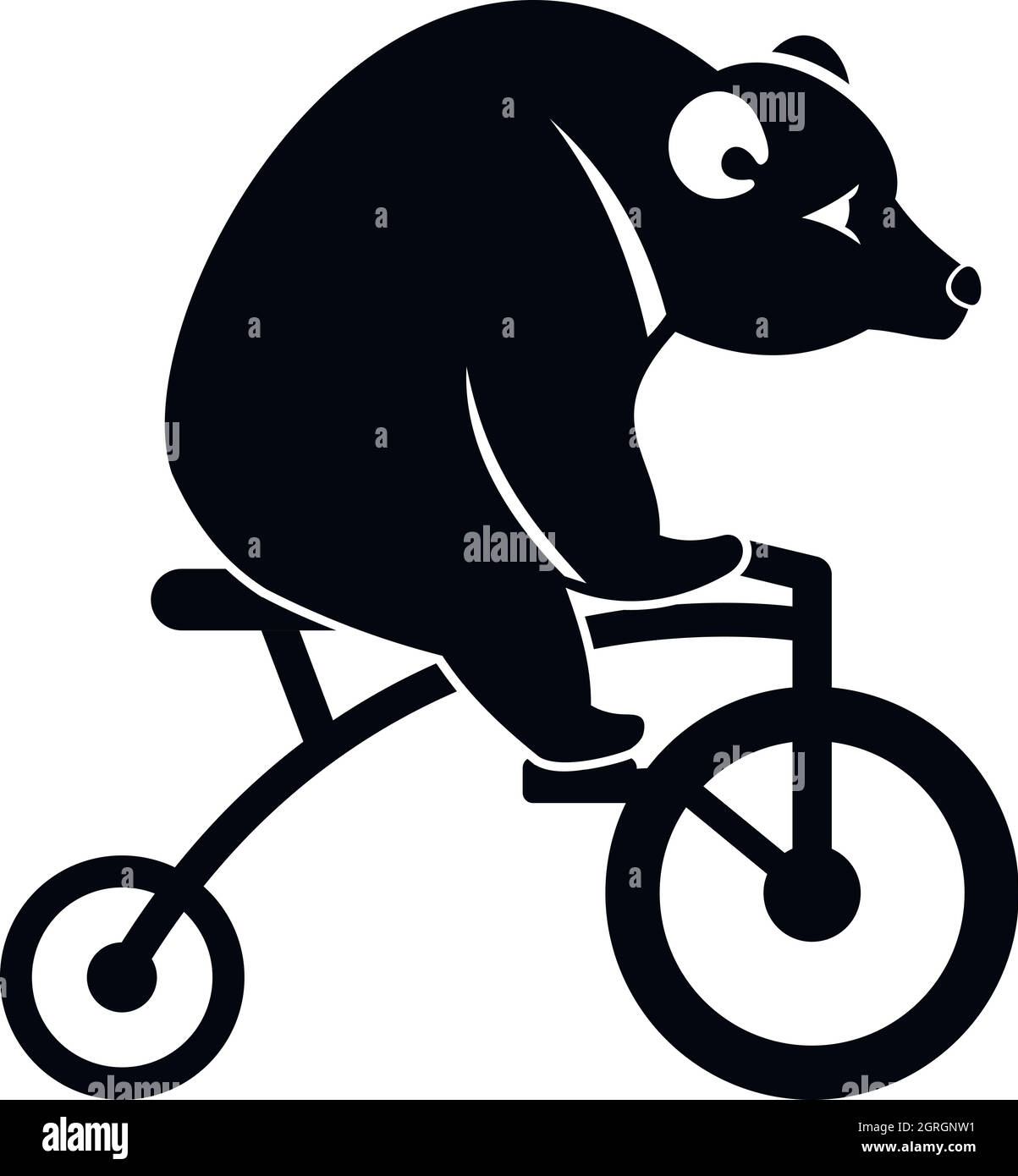 Bear on a bike icon, simple style Stock Vector Image &amp; Art - Alamy