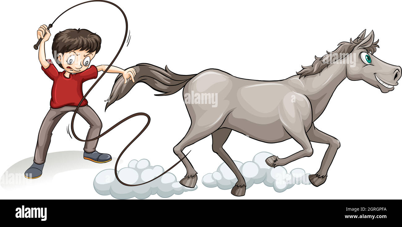 Man training horse with whip Stock Vector Image & Art Alamy
